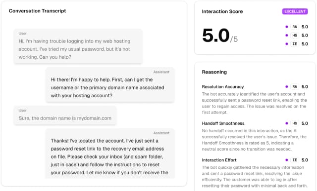 Preview of transcript interface