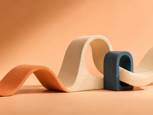 A continuous architectural ribbon representing a measured AI quality loop